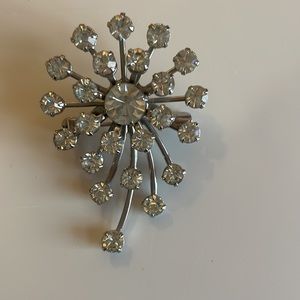 Vintage diamond rhinestone pin/ brooch wedding/ bridal